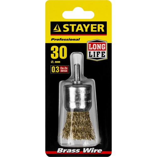 STAYER Ø 30 мм, щетка кистевая для дрели 35113-30