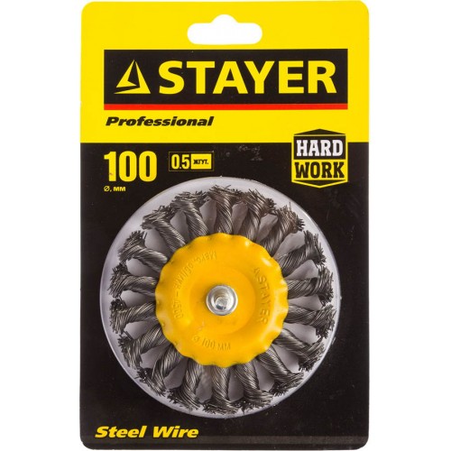 STAYER  100 мм, щетка дисковая для дрели 35115-100