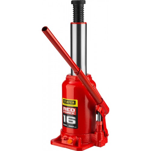 STAYER 16 т, 230-460 мм, домкрат бутылочный гидравлический RED FORCE 43160-16_z01 Professional