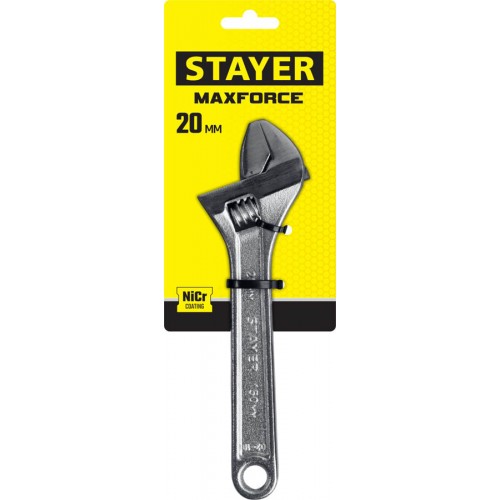 STAYER 150/20 мм, ключ разводной MAX-Force 2725-15_z01