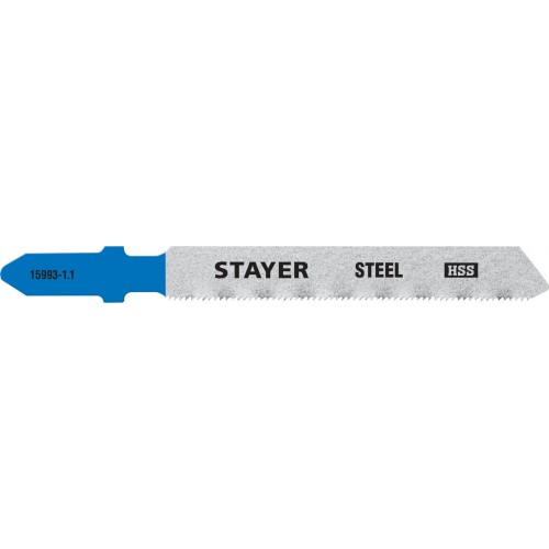 STAYER по металлу (листовой, цветной), EU-хвостовик, шаг 1.1 мм, 50 мм, 2 шт., полотна для эл/лобзика HSS 15993-1.1_z02 Professional