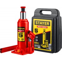 STAYER 5 т, 216-413 мм, домкрат гидравлический бутылочный RedForce 43160-5-K_z01, кейс