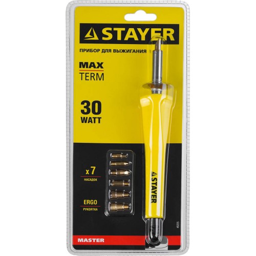STAYER 6 насадок, прибор для выжигания 45225