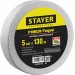 STAYER 5 см х 130 м, 3х3 мм, сетка стеклотканевая самоклеящаяся FIBER-Tape 1246-05-130_z01