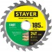 STAYER 185 x 30/20 мм, 24Т, диск пильный по дереву 3680-185-30-24_z01 FAST