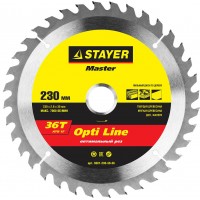 STAYER Ø 230 x 30 мм, 36T, диск пильный по дереву 3681-230-30-36