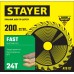 STAYER 200 x 32/30 мм, 24Т, диск пильный по дереву FAST 3680-200-32-24_z01 Master