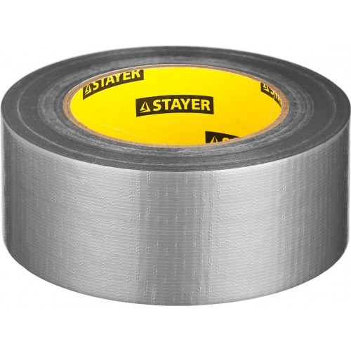 STAYER 48 мм х 45 м, серебристая, на тканевой основе, армированная лента (скотч) 12080-50-50