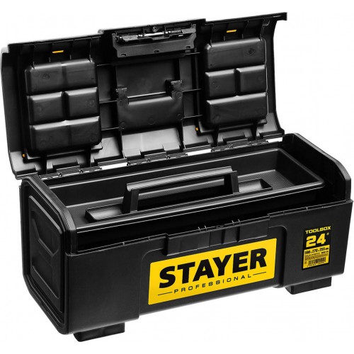 STAYER 590 х 270 х 255, пластиковый, ящик для инструмента TOOLBOX-24 38167-24 Professional
