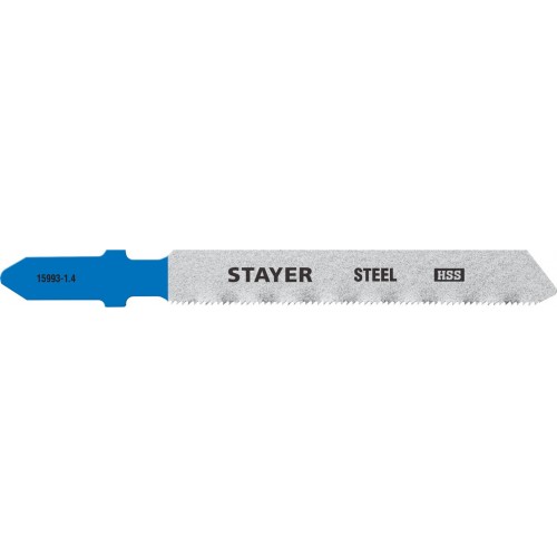 STAYER по металлу (листовой, цветной), EU-хвостовик, шаг 1.2 мм, 50 мм, 2 шт., полотна для эл/лобзика HSS 15993-1.4_z02 Professional