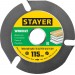 STAYER WOODCUT Ø 115 мм, 3 резца, диск пильный для УШМ 36854-115