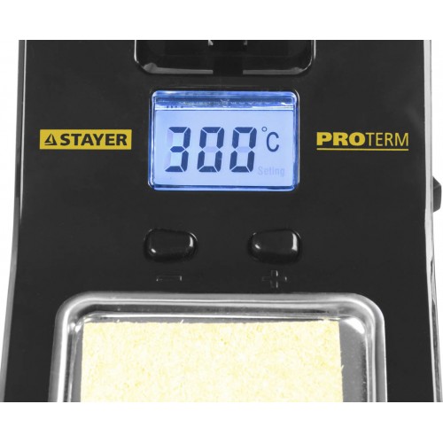 STAYER 160-520°C, 48 Вт, шаг 10°C, жк дисплей, паяльная станция цифровая 55370