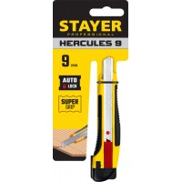STAYER 9 мм, сегментированное лезвие, автостоп, нож HERCULES-9 0903_z01