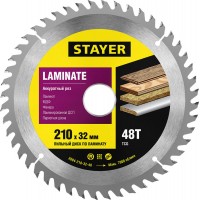 STAYER Ø 210 x 32 мм, 48 T, пильный диск по ламинату 3684-210-32-48