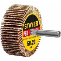 STAYER P60, 50х20 мм, круг шлифовальный лепестковый на шпильке 36607-060