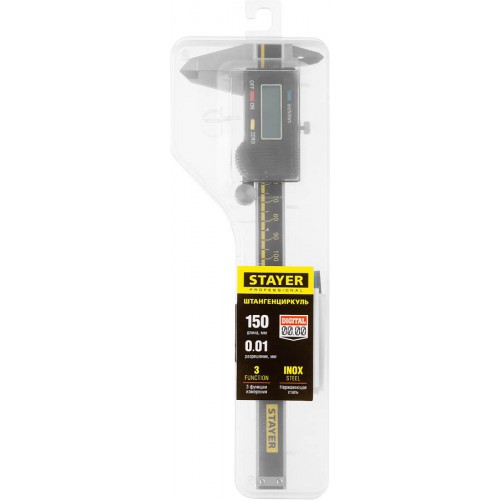 STAYER 150 мм, штангенциркуль электронный 34410-150