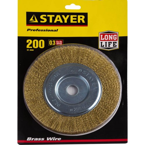 STAYER Ø 200 мм, щетка дисковая для УШМ 35122-200