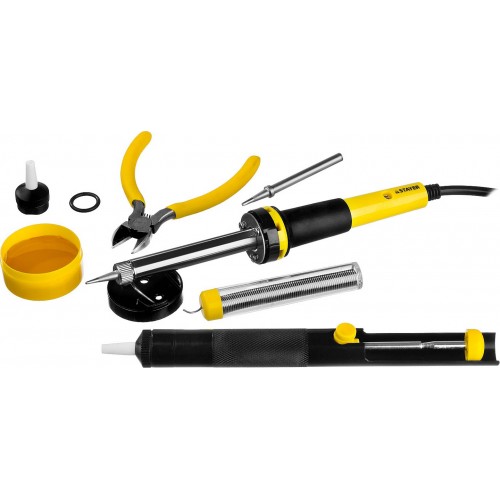 STAYER 60 Вт, 8 предметов, набор для паяльных работ Proterm 55314-60-H8 Professional