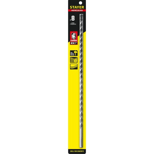 STAYER 8 x 400 мм, сверло по бетону HERCULES 2915-400-08_z01 PROFESSIONAL
