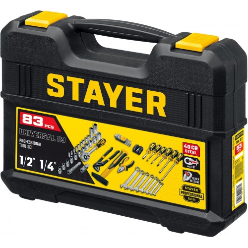 STAYER 83 шт., универсальный набор инструмента UNIVERSAL 83 27710-H83