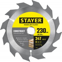 STAYER  230 x 30/20 мм, 24Т, диск пильный по дереву с гвоздями Construct 3683-230-30-24_z01