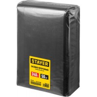 STAYER 240л, черный, 50шт., особопрочные, мешки для строительного мусора HEAVY DUTY 39154-240