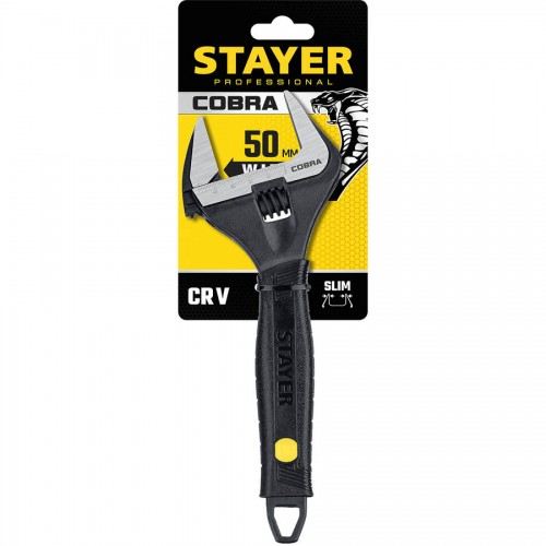 STAYER 250/50 мм, ключ разводной COBRA 27264-25