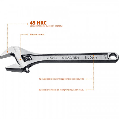 STAYER 300/35 мм, ключ разводной MAX-Force 2725-30_z01