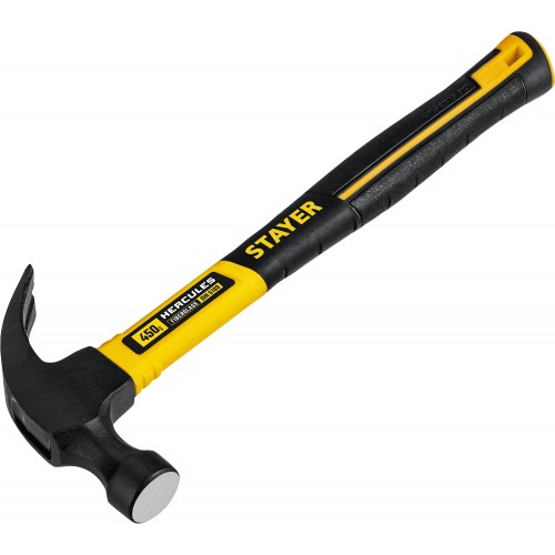 STAYER 450 г, молоток-гвоздодер с фиберглассовой рукояткой Hercules 2026-450_z02 Professional