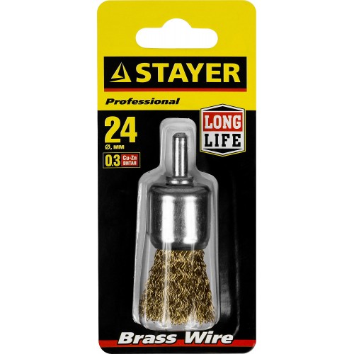 STAYER Ø 24 мм, щетка кистевая для дрели 35113-24