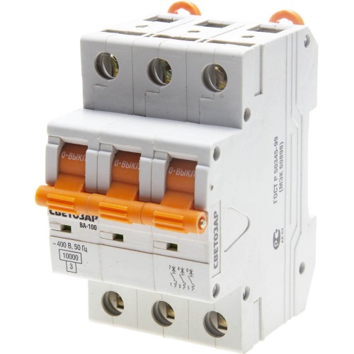 СВЕТОЗАР 40 А, 400 B, 10 kA, 3-полюсной, 