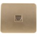 СВЕТОЗАР Гамма, телефонная одинарная без вставки и рамки цвет золотой металлик, Электрическая розетка (SV-54117-GM)