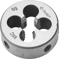 ЗУБР М10 x 1.5 мм, 9ХС, круглая ручная, плашка 4-28022-10-1.5