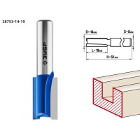 ЗУБР 14 x 19 мм, хвостовик 8 мм, фреза пазовая прямая 28753-14-19 Профессионал