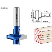 ЗУБР 38.1 x 28.6 мм, хвостовик 12 мм, фреза пазо-шиповая наборная 28731-38.1-1 Профессионал
