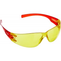 ЗУБР желтые, пластиковые дужки, очки защитные открытого типа 110326_z01 Мастер