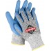 ЗУБР L, 13 класс, материал основы кевлар (dyneema), перчатки трикотажные для защиты от порезов с рельефным латексным покрытием 11277-L Эксперт