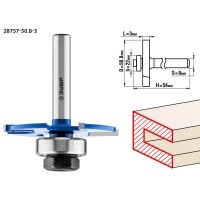 ЗУБР 50.8 x 3 мм, хвостовик 8 мм, фреза горизонтально-пазовая 28757-50.8-3 Профессионал