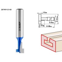 ЗУБР 9.5 x 12 мм, высота 5 мм, фреза пазовая Т-образная №1 28749-9.5-60 Профессионал