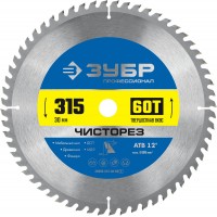 ЗУБР  315 x 30 мм, 60Т, диск пильный по дереву Чисторез 36905-315-30-60_z01