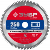 ЗУБР 250 x 32/30 мм, 100Т, диск пильный по алюминию 36916-250-32-100_z01