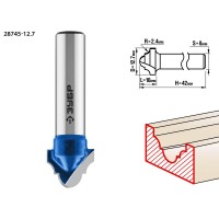 ЗУБР 12.7 x 10 мм, радиус 2.4 мм, фреза пазовая фасонная №6 28745-12.7 Профессионал