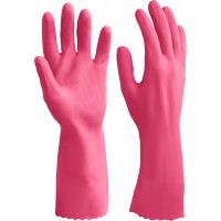 ЗУБР S, перчатки латексные хозяйственно-бытовые, повышенной прочности с х/б напылением, рифлёные ЛАТЕКС+ 11250-S_z01 Мастер