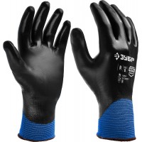 ЗУБР XL, с полным обливом, перчатки маслобензостойкие тонкие ПНО-13 11279-XL Профессионал