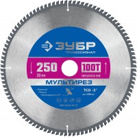 ЗУБР 250 x 30 мм, 100Т, диск пильный по алюминию Мультирез 36907-250-30-100_z01
