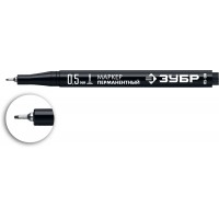 ЗУБР черный, 0.5 мм, экстра тонкий перманентный маркер МП-50 06321-2 Профессионал
