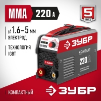 ЗУБР 220 А, MMA, сварочный аппарат, инверторный СА-220К Мастер