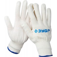 ЗУБР L-XL, 13 класс, х/б, перчатки трикотажные тонкие, без покрытия 11450-XL Профессионал