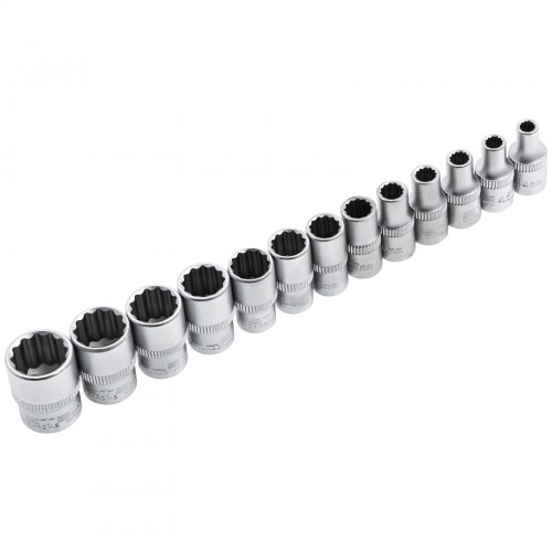 Набор инструментов 1/2", 1/4", CrV, 12 гранные головки, пластиковый кейс, 94 предмета Stels