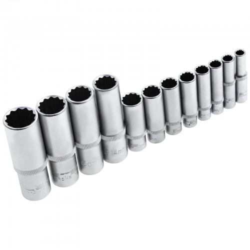 Набор инструментов 1/2", 1/4", CrV, 12 гранные головки, пластиковый кейс, 94 предмета Stels